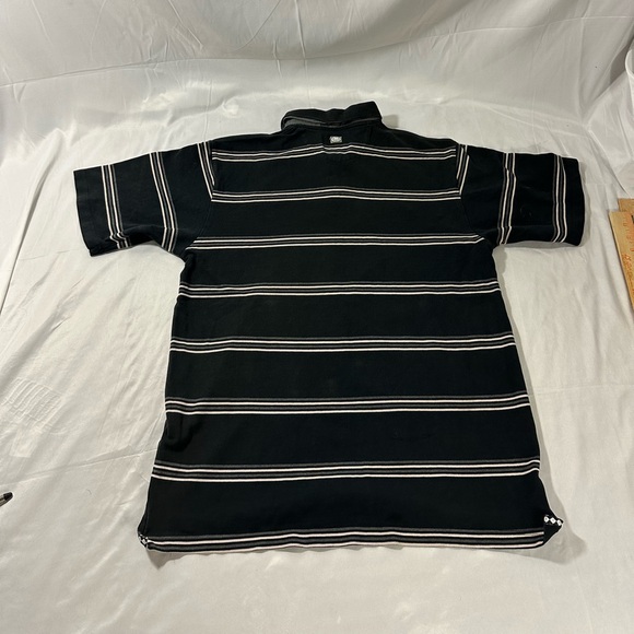 2000s ECKO EMBROIDERED POLO LARGE BLACK RHOMBUS STRIPED - Picture 15 of 15